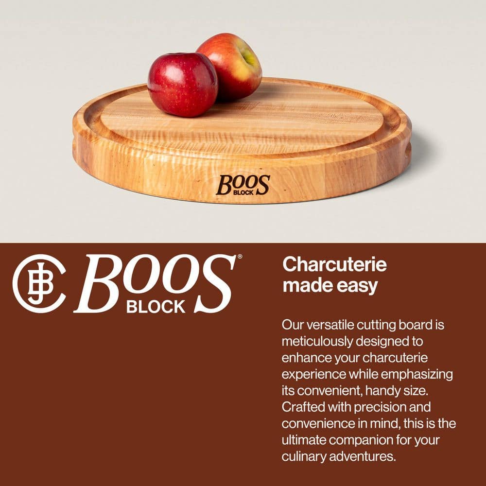 15 in. x 15 in. Round Wood Edge Grain Cutting Board - Hercitys