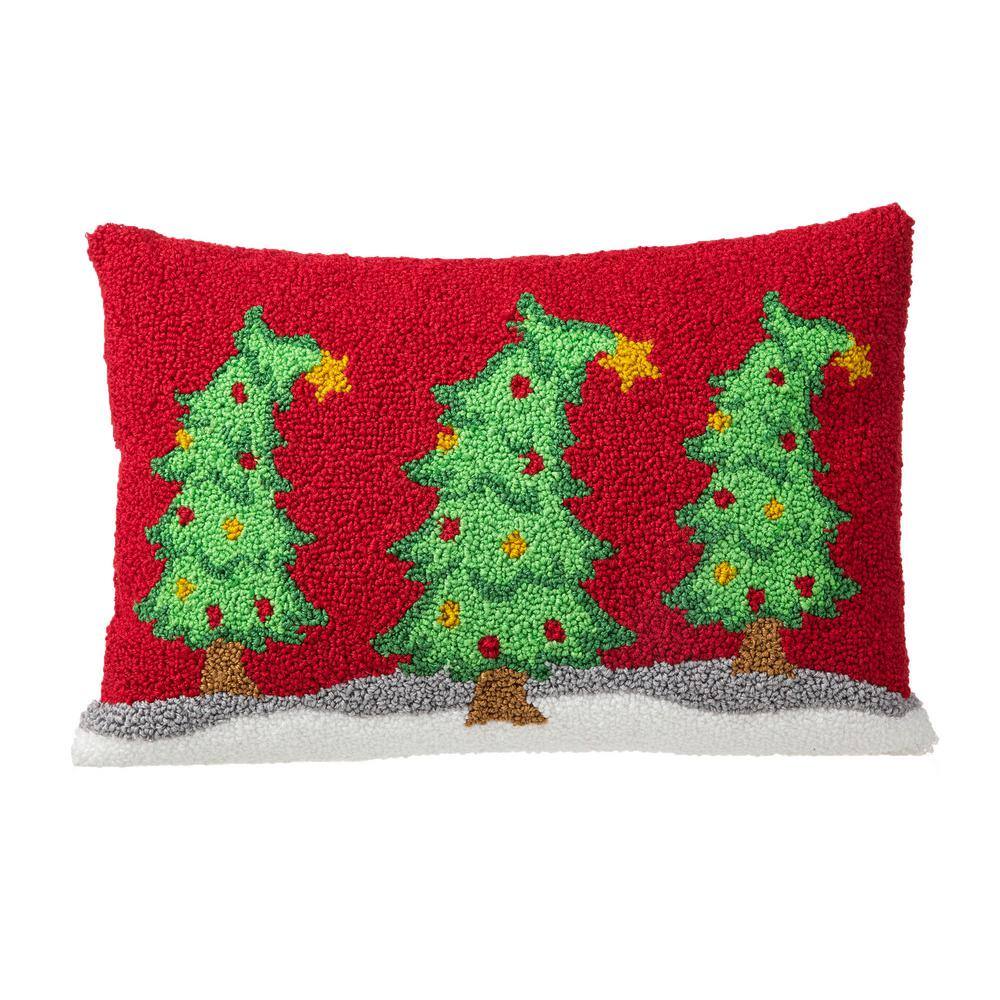 12 in. H Hooked Bent Trees Pillow - Hercitys