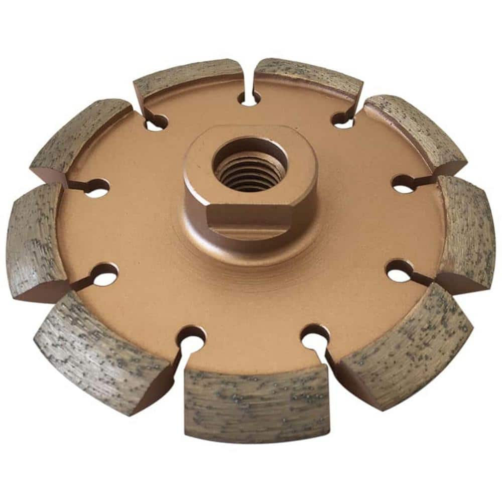 4 in. Diamond Crack Chaser Blade for Concrete and Asphalt Repair – 1/4 in. Segment Width – 5/8 in. Threaded Arbor - Hercitys