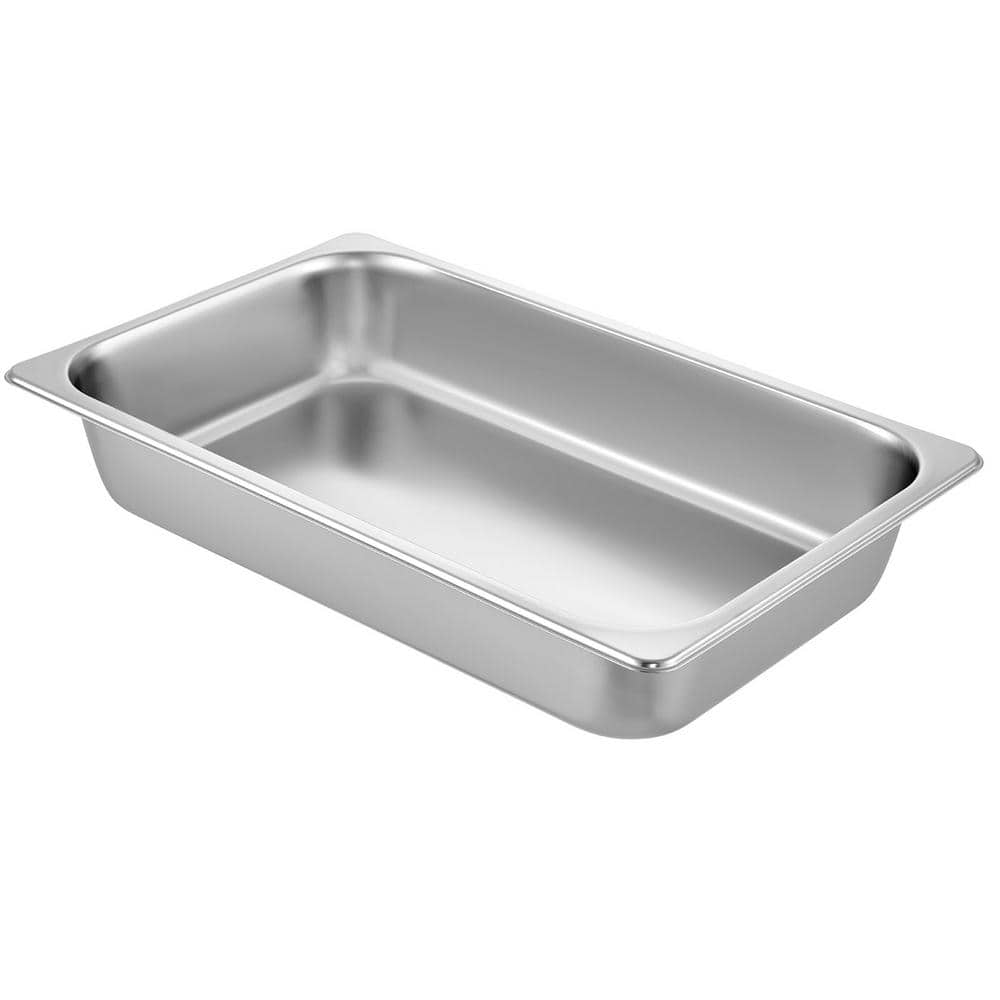 13.7 qt. Stainless Steel Hotel Pans Full Size 20.9 x 12.8 x 3.9 In. Chafing Dish Buffet Set Roasting Pan (6-Pack) - Hercitys