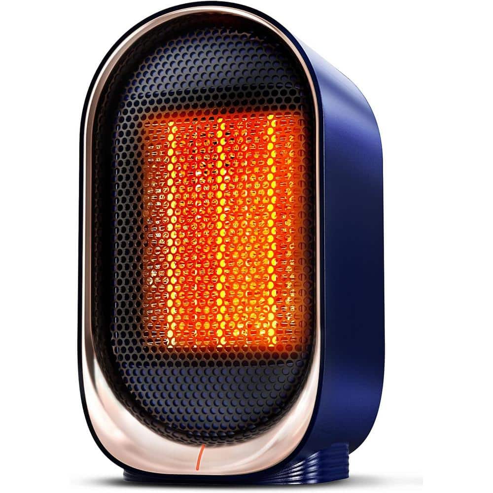 4.7 in. 1200-Watt Electric Convection Ceramic Space Heater, Small Portable with Overheat & Tip-Over Protection - Hercitys
