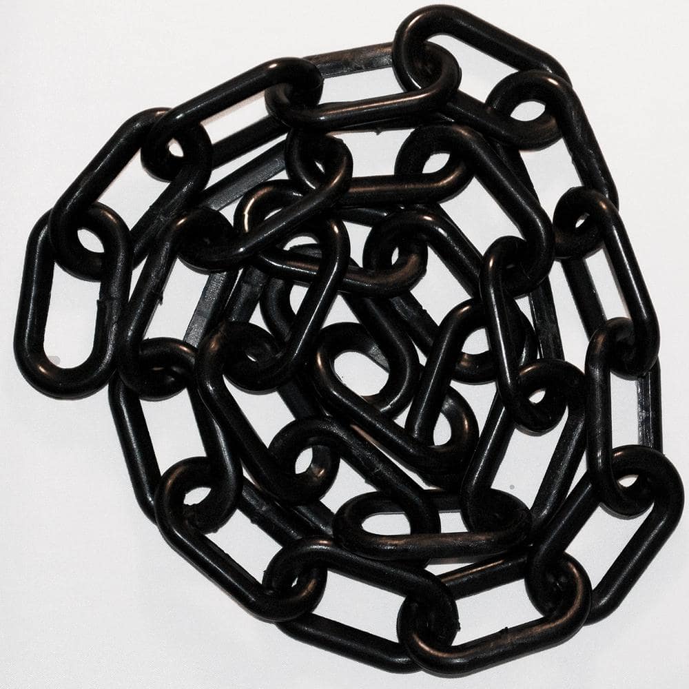 2 in. x 50 ft. Black Plastic Chain - Hercitys