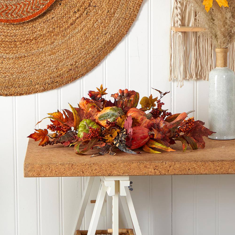 26 in. Harvest Artificial Foliage Centerpiece - Hercitys