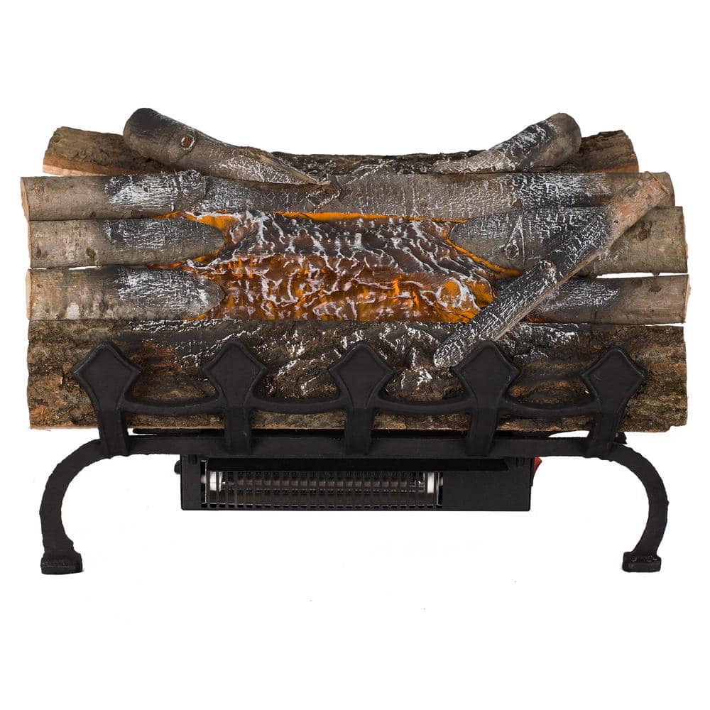 20.5 in. Crackling Electric Fireplace Logs with Grate and Heater - Hercitys