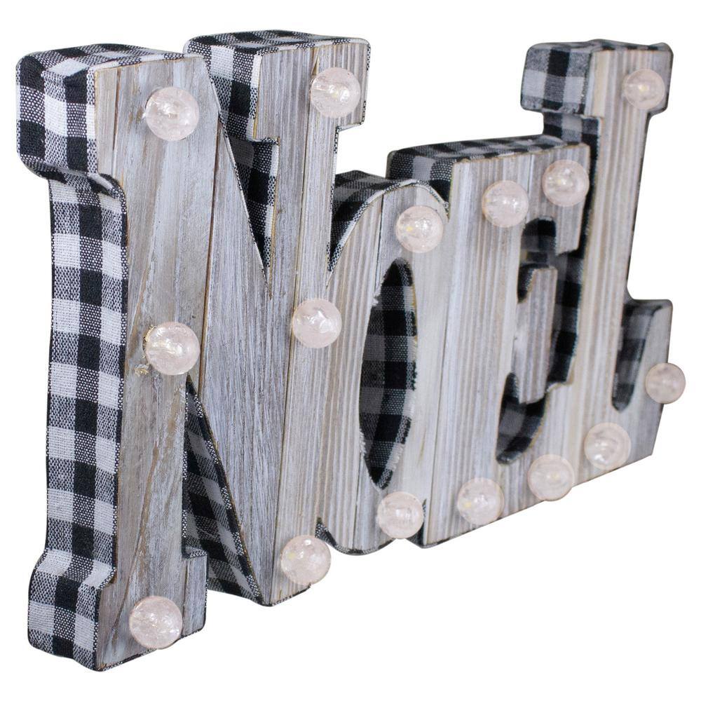 47 in. Lighted 3D Wooden’s NOEL’s Christmas Table Top Decor - Hercitys