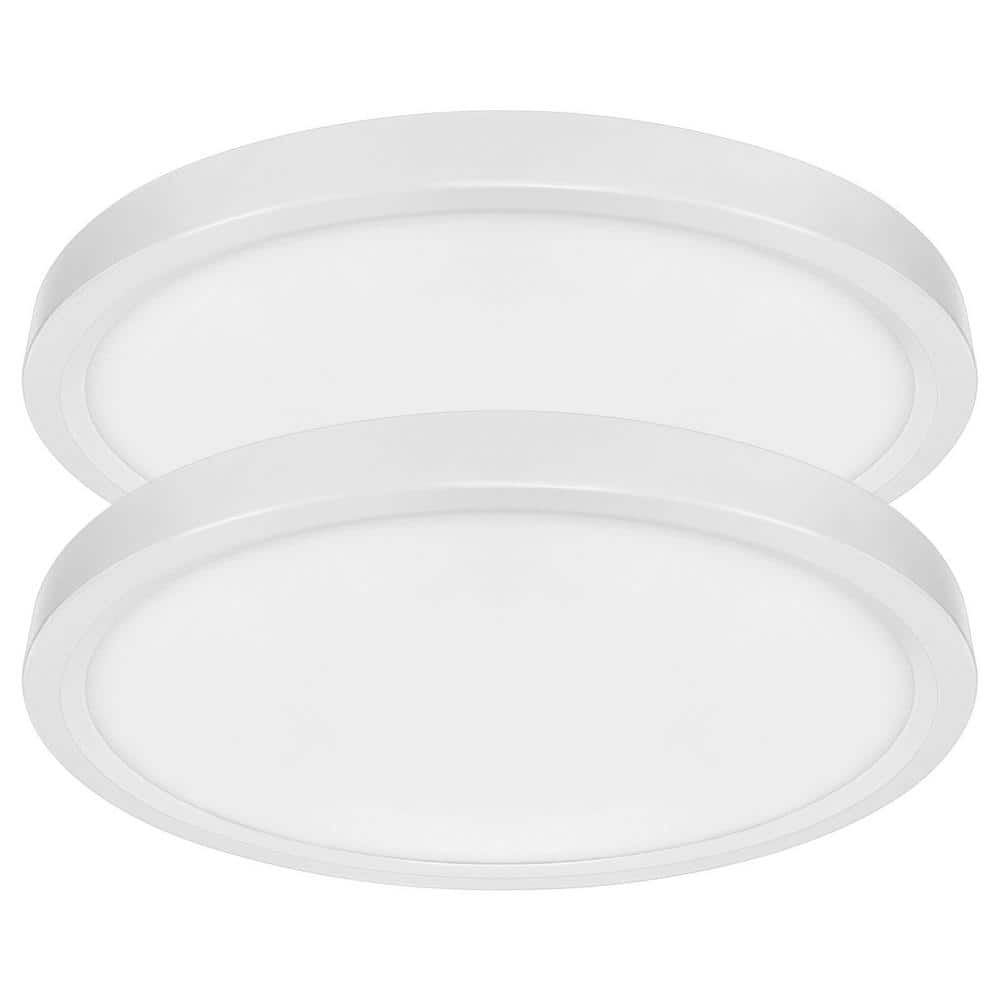 5 in. Modern Flush Mount Ceiling Light Fixture LED Integrated 12-Watt 800LM 5CCT 2700K-5000K Dimmable 2-Pack - Hercitys