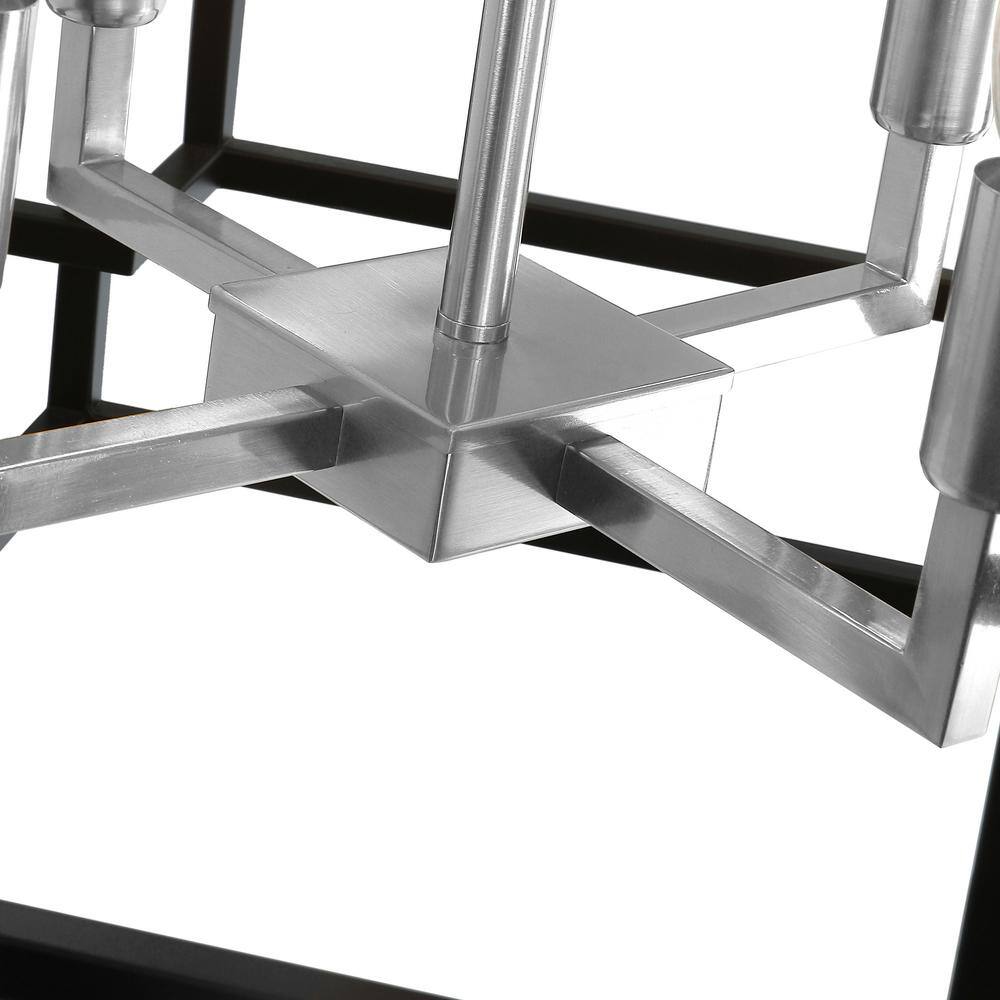 18.1 in. 4-Light Black Industrial Farmhouse Semi Flush Mount Ceiling Light - Hercitys