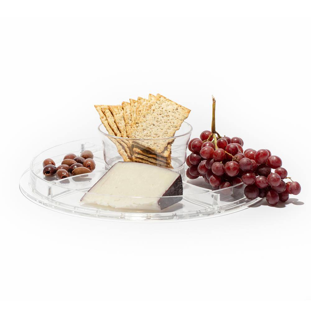 1-Tier Clear Convertible 3-Piece Acrylic Cake Stand Cover Set - Hercitys