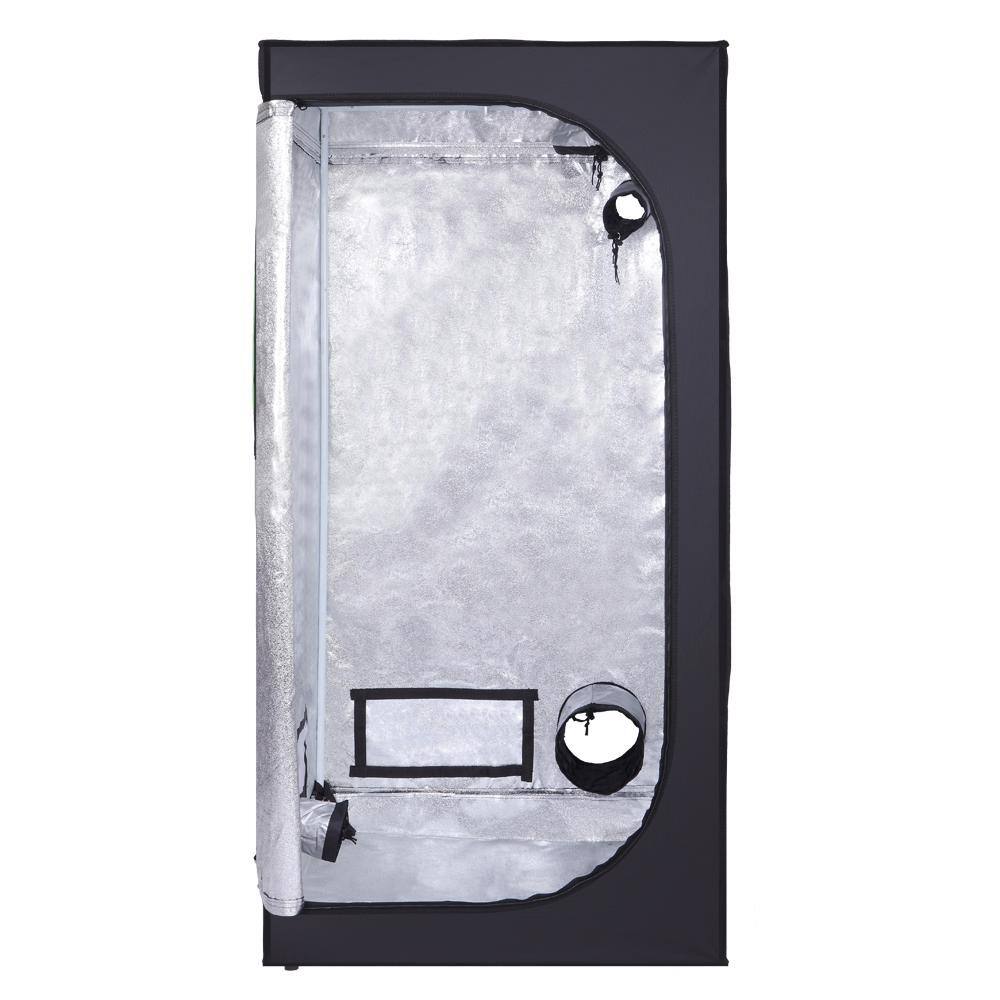 2.6 ft. W x 5.2 ft. H Black Grow Tent - Hercitys