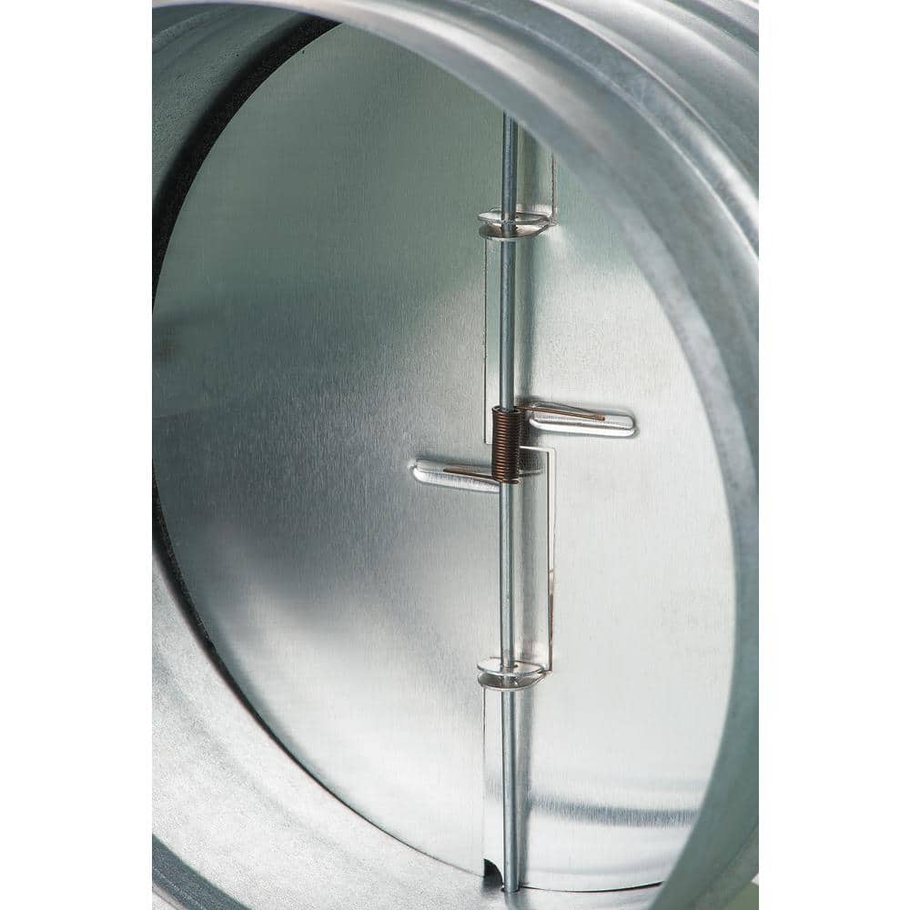 5 in. Galvanized Back-Draft Damper with Rubber Seal - Hercitys