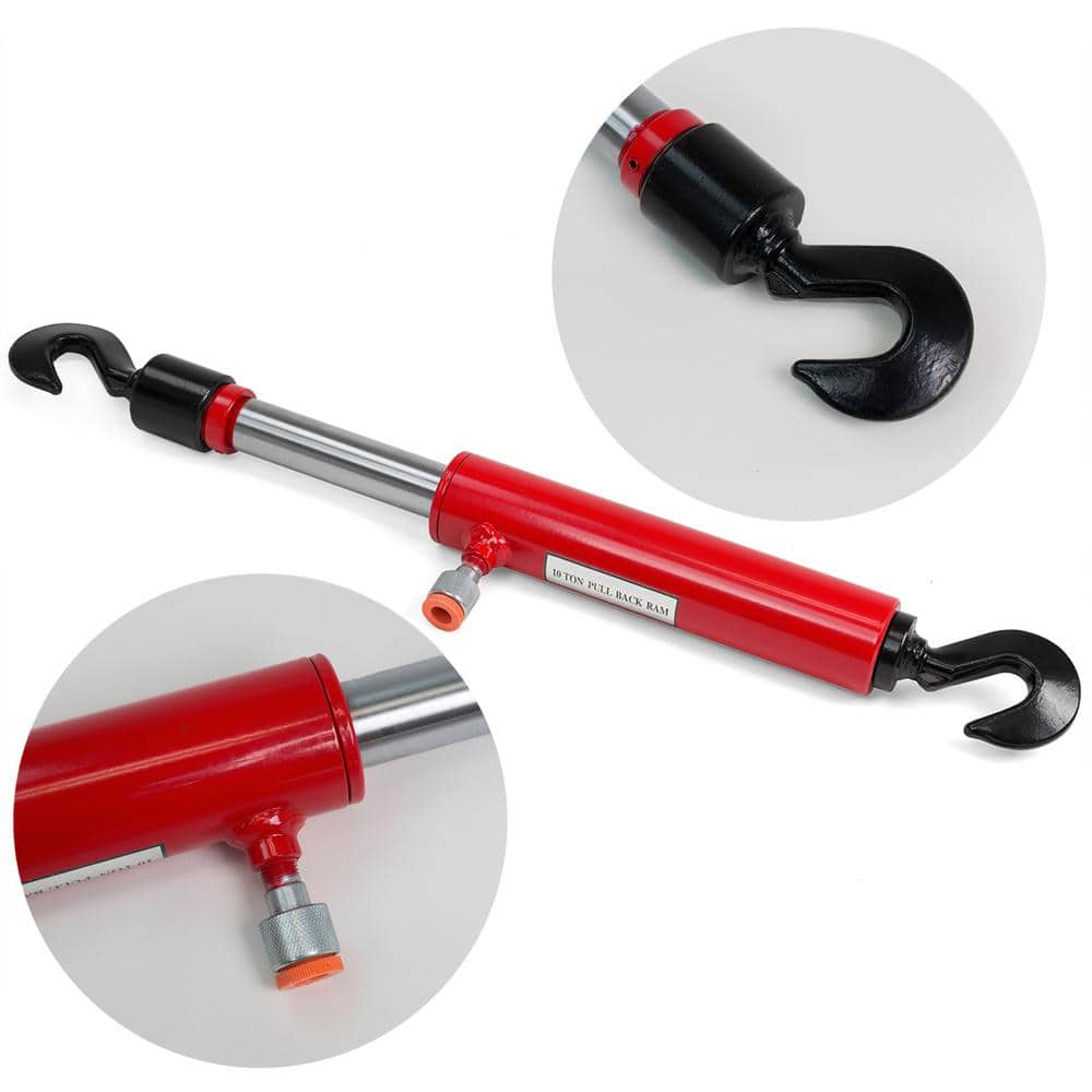 10 Ton Hydraulic Pull Back Ram Porta Power Frame Machine Puller Body Shop - Hercitys