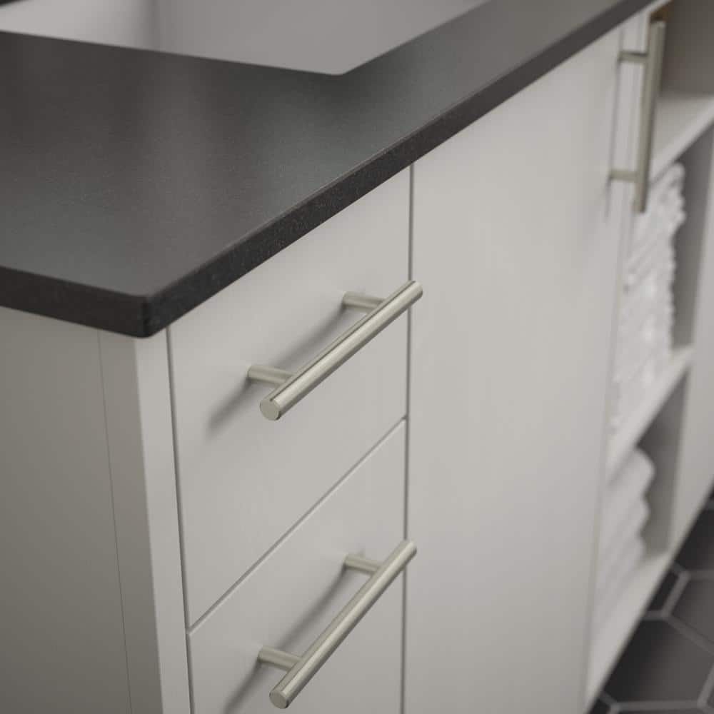 10-Pack Solid Bar 4 in. (102 mm) Modern Cabinet Drawer Pulls in Stainless Steel - Hercitys