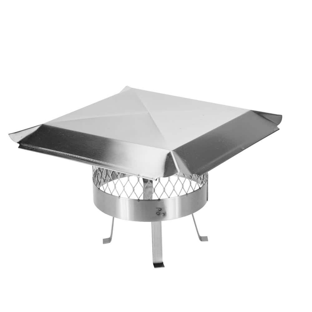 12 in. Round Slip-In Welded Leg Single Flue Chimney Cap in Stainless Steel - Hercitys