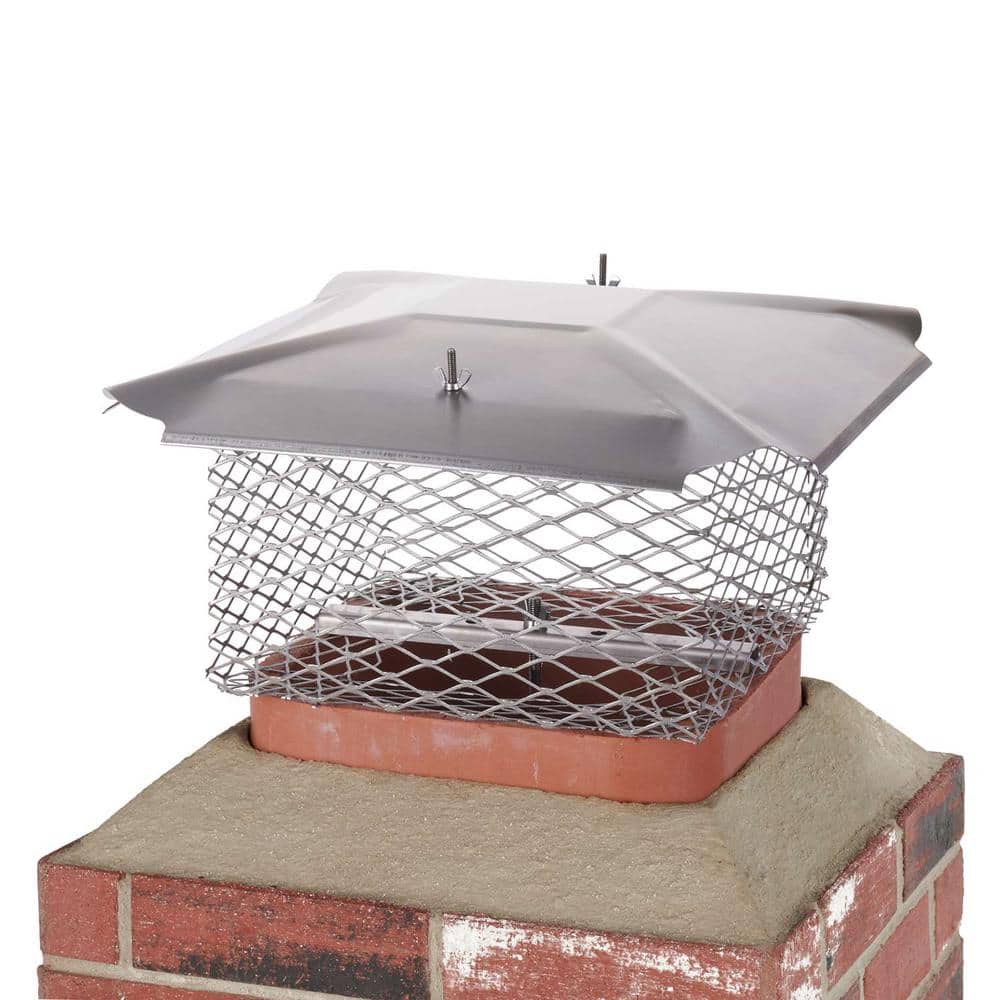 13 in. x 13 in. Chimney Cap in Stainless Steel - Hercitys