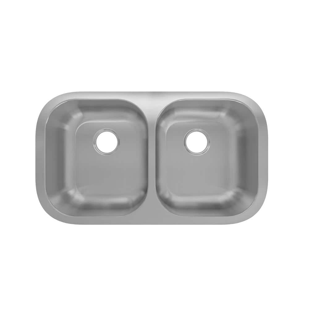 32 in. Undermount Double Bowl 18-Gauge 304 Stainless Steel Workstation Kitchen Sink - Hercitys