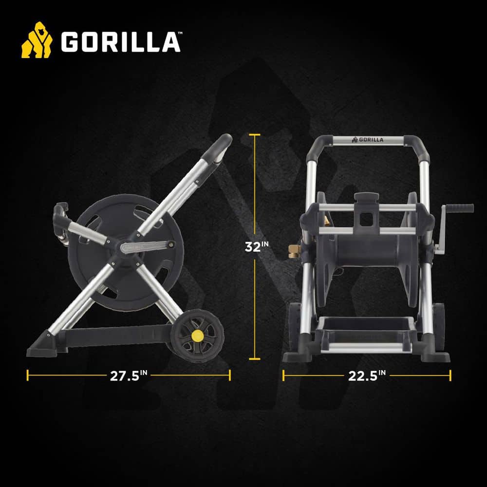 200 ft. Aluminum Zero Rust Premium Mobile Hose Reel - Hercitys