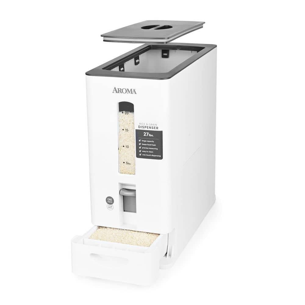 22 lbs. White Rice Dispenser Set - Hercitys