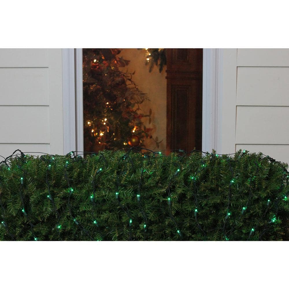 4 ft. x 6 ft. Green Mini Net Style Christmas Lights with Green Wire - Hercitys