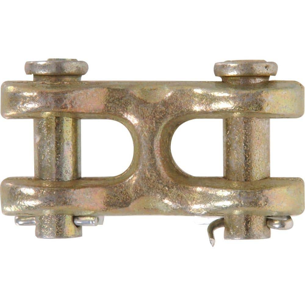 1/4 – 5/16 in. Zinc and Yellow Dichromate Plated Forged Steel Double Clevis Link (3-Pack) - Hercitys