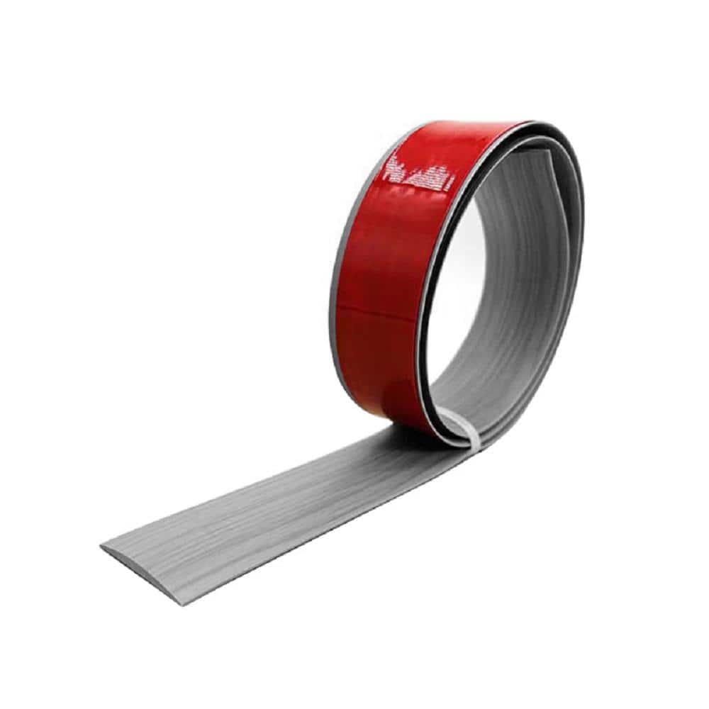 1.5 in. x 16.4 ft. Grey Grain Floor Transition Strip Self Adhesive For Joining Floor Gaps, Carpet Threshold Transition - Hercitys