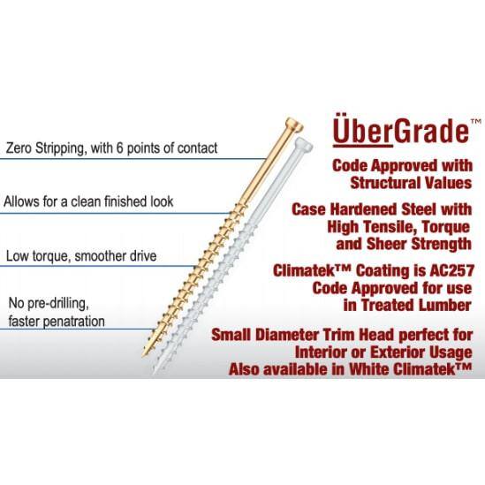 #9 x 2-1/2 in. Pheinox Stainless Steel Star Drive Trim Head Fin/Trim Finishing Screw (365-Pack) - Hercitys