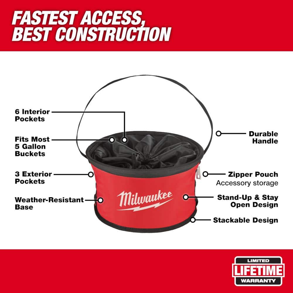 12 in. Parachute Organizer Tool Bag With 6 Internal Pockets - Hercitys