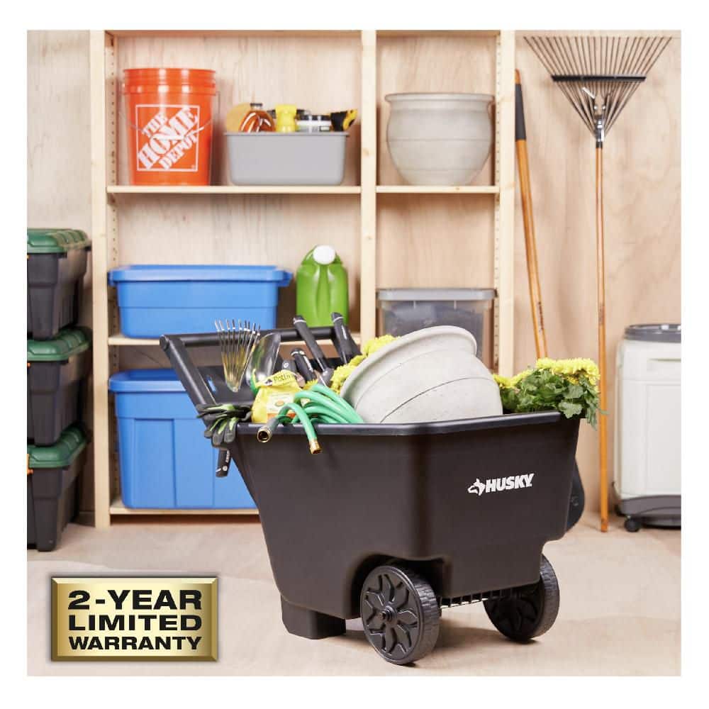 4.5 cu. ft. Heavy Duty Plastic Rust Resistant Garden Cart - Hercitys