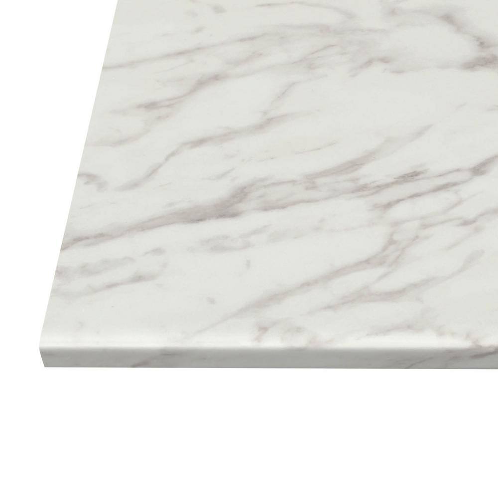 10 ft. Right Miter Laminate Countertop in Textured Anzio Marble with Waterfall Edge and Integrated Backsplash - Hercitys