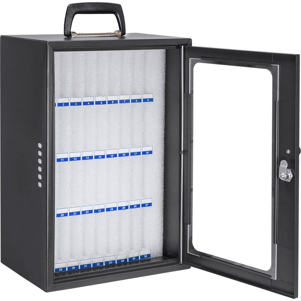 36-Capacity Smartphone Lock Box with Key Lock and Carry Handle - Hercitys