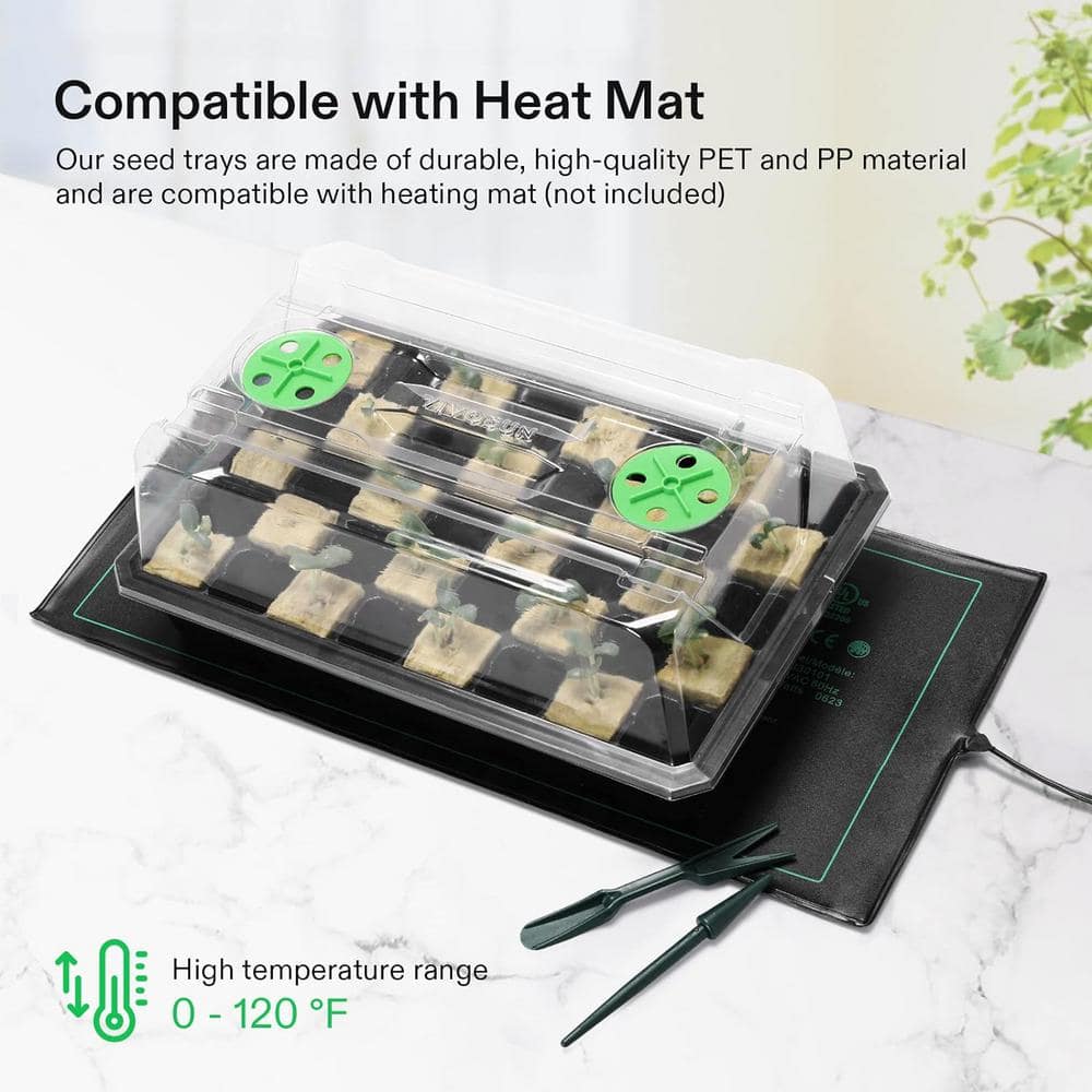 240-Cell 6-Pack Seed Starter Kit with High Humidity Dome - Hercitys