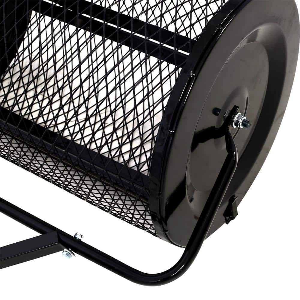 24 in. Heavy-Duty Compost Spreader Metal Mesh, Lawn and Garden Care Manure Spreaders Roller - Hercitys
