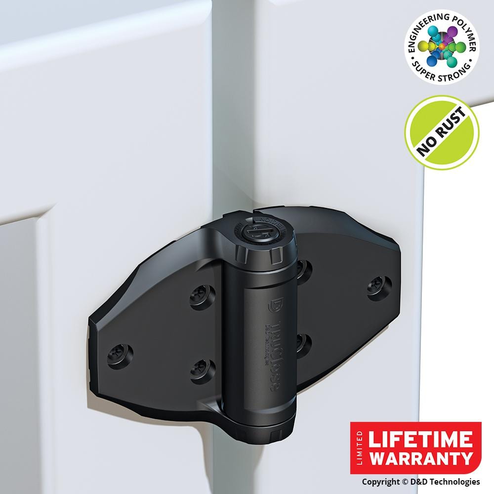 4-1/2 in. x 6-3/4 in. Black Polymer and Stainless Steel Hinge - Hercitys