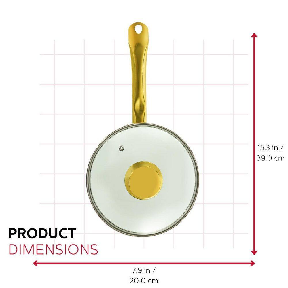 3.5 qt. Ceramic Non-Stick Sauce Pan - Hercitys