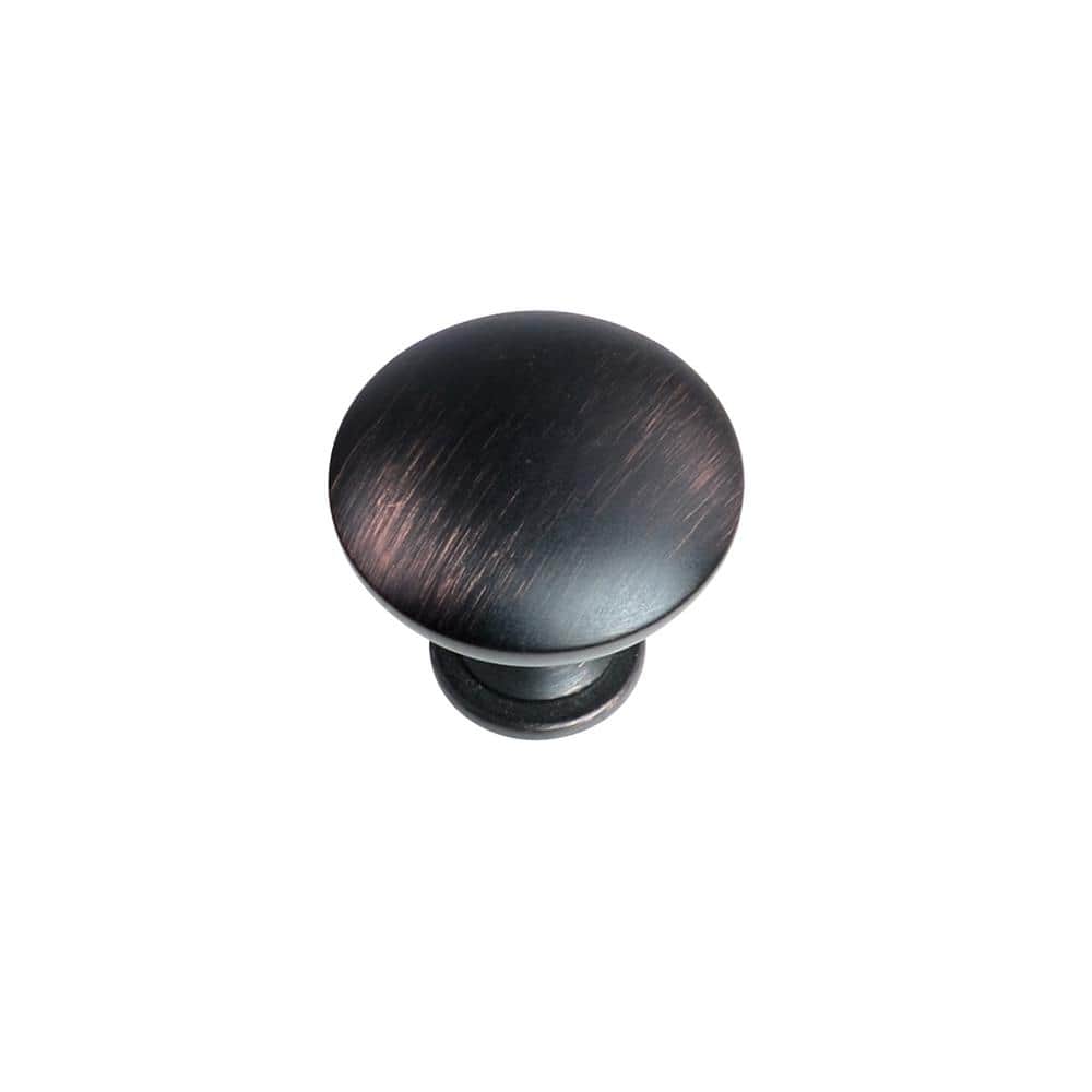 1-1/4 in. Oil Rubbed Bronze Modern Round Cabinet Knob (10-Pack) - Hercitys
