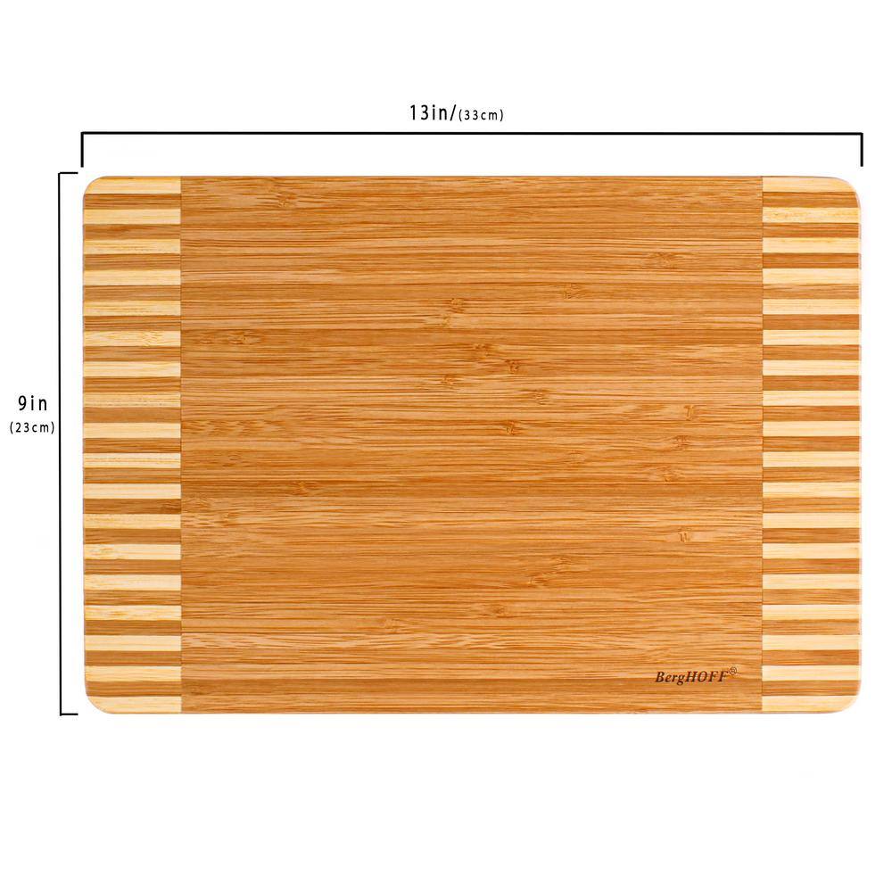 2-Piece Rectangular Bamboo Cutting Boards, 2-Tone Stripe - Hercitys