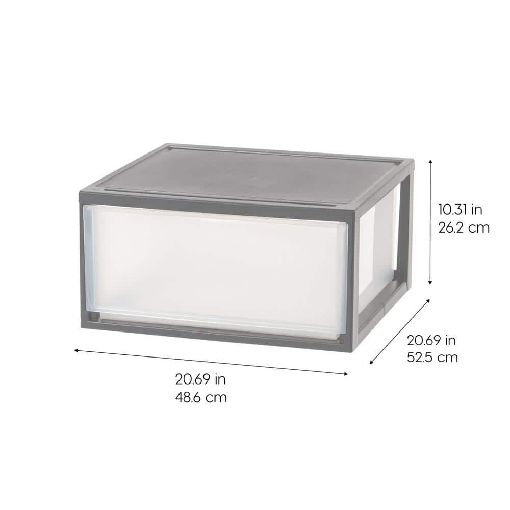 47 qt. Compact Clear Plastic Stacking Drawers - Hercitys