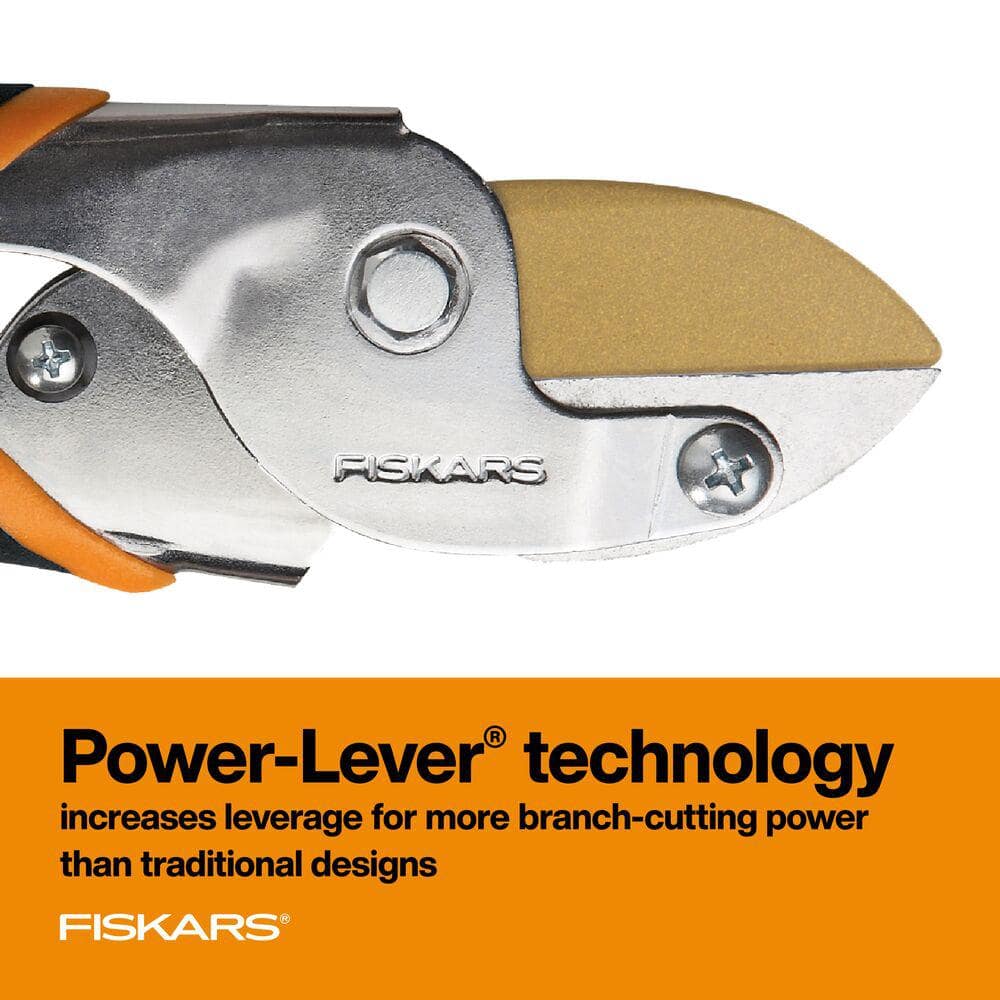 5/8 in. Cut Capacity Titanium Coated Steel Blade with Non-Slip Grip Anvil Hand Pruning Shears - Hercitys