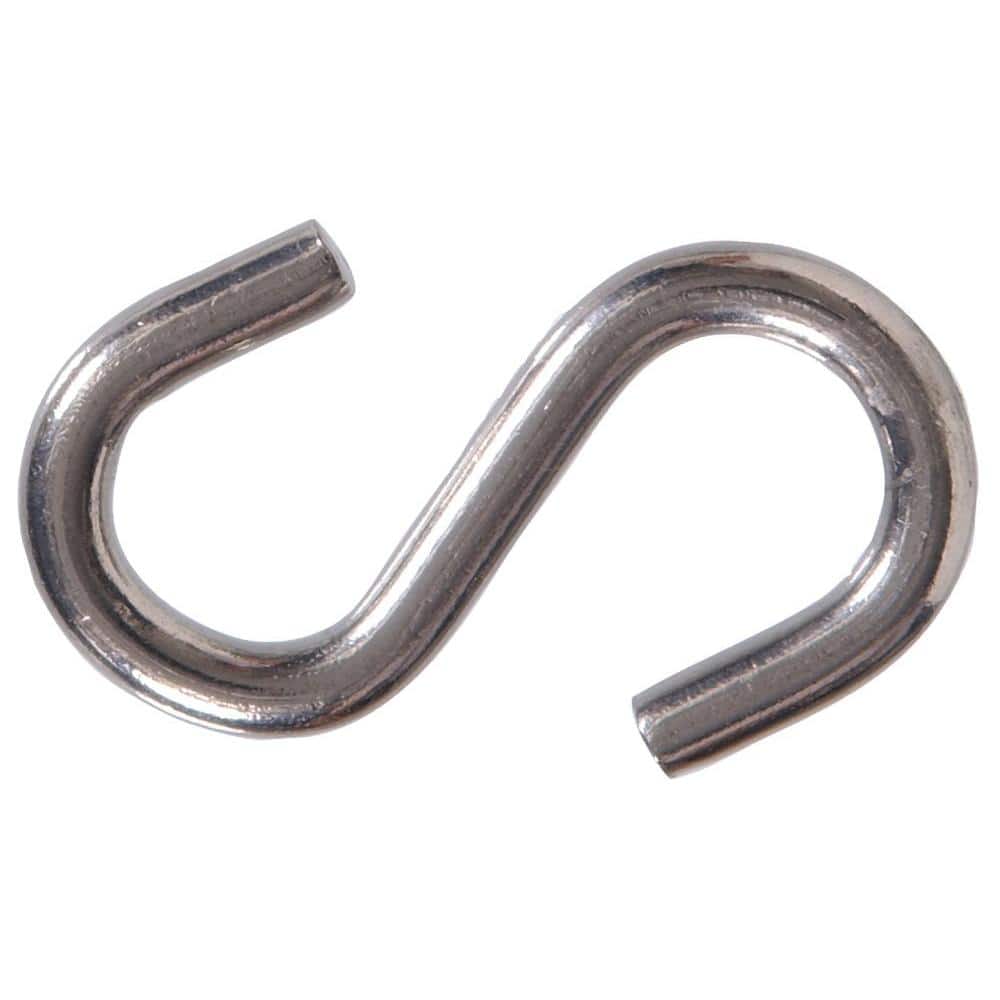 0.177 in. x 1-1/2 in. Stainless Steel S-Hook (15-Pack) - Hercitys