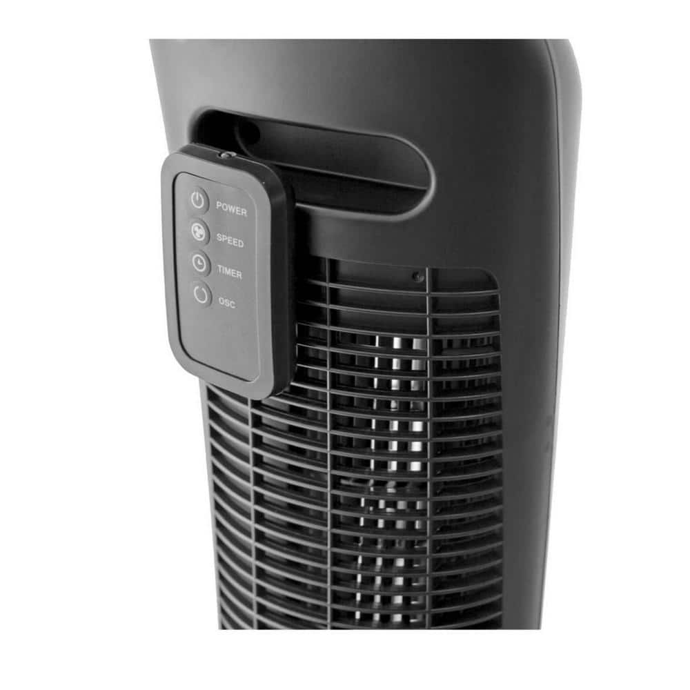 43 in. 5 Fan Speeds Tower Fan in Black with Oscillation - Hercitys