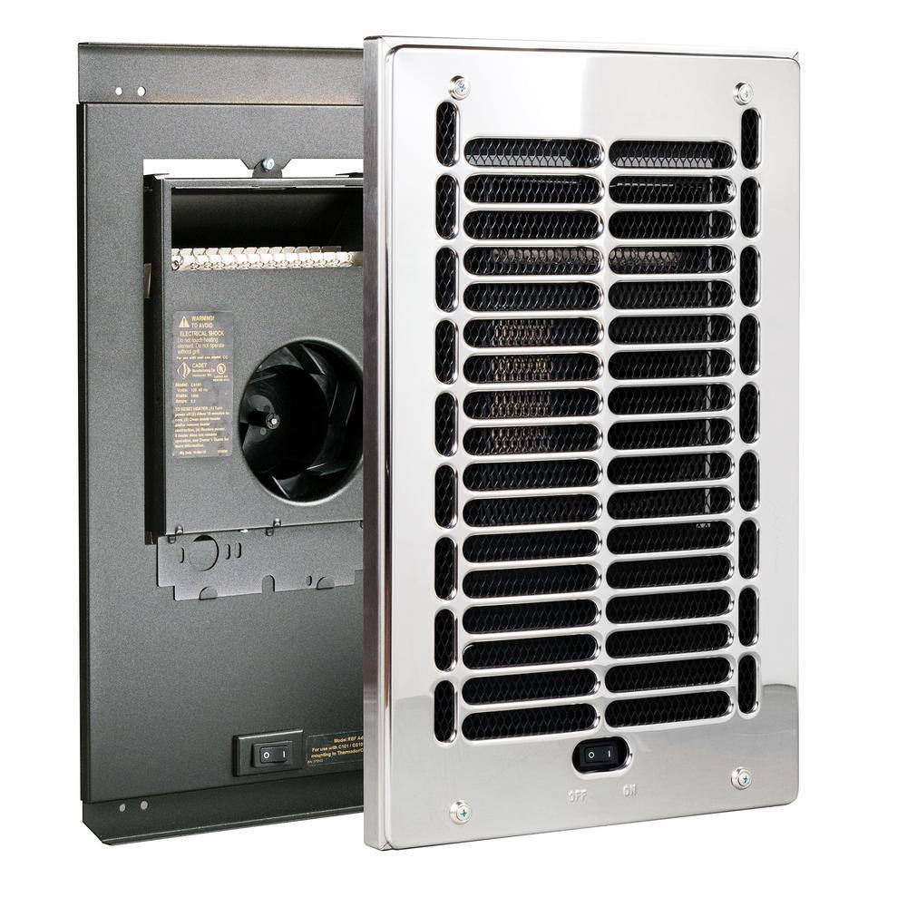 120-volt 1,000-watt RBF Series In-wall Fan-forced Electric Bathroom Heater in Chrome - Hercitys