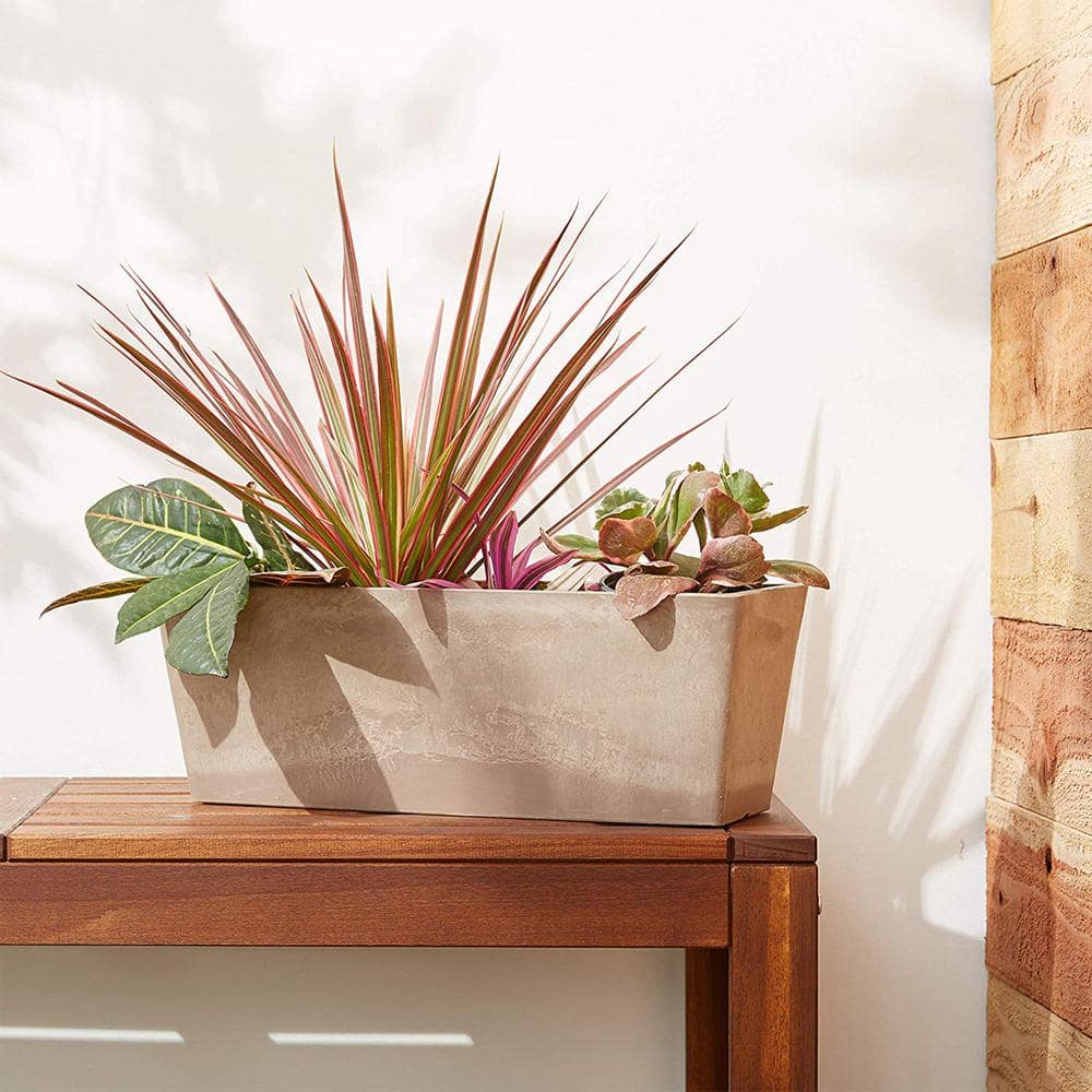 17.5 in. x 6.3 in. Taupe Composite PSW Window Box - Hercitys