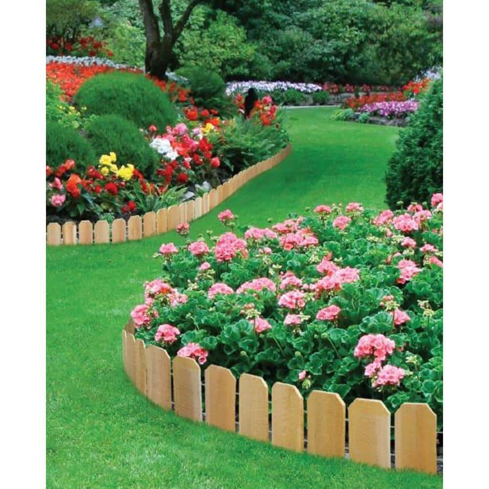 120 in. L x 0.75 in. W Cedar Wood Lawn Edging (6-Pack, 720 in. L Total) - Hercitys