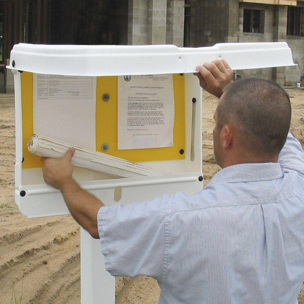 21 in. x 27 in. x 4 in. Outdoor/Indoor Standard Posting Permit Box Unit - Hercitys