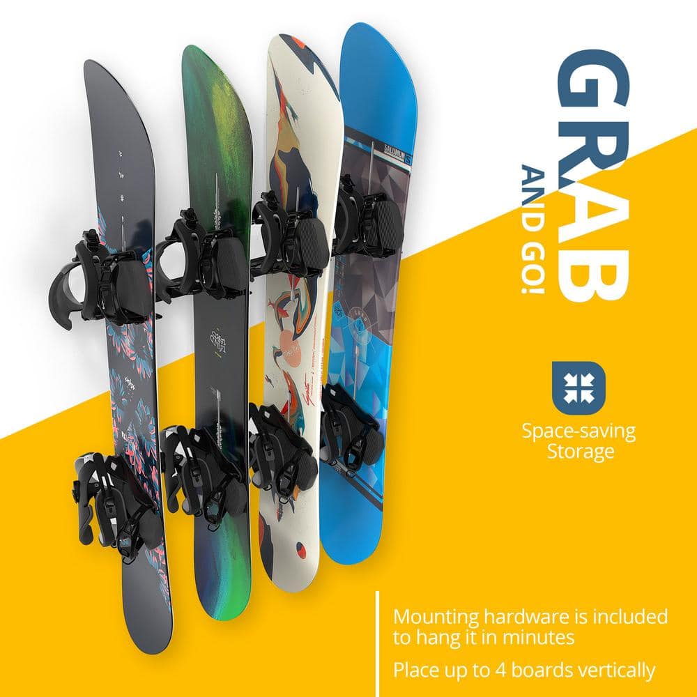 4- Snowboard Wall Mounted Rack Holder - Hercitys