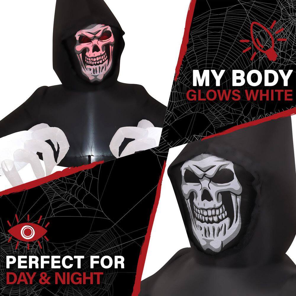 4.9 ft. Inflatable Pre-Lit Grim Reaper - Hercitys