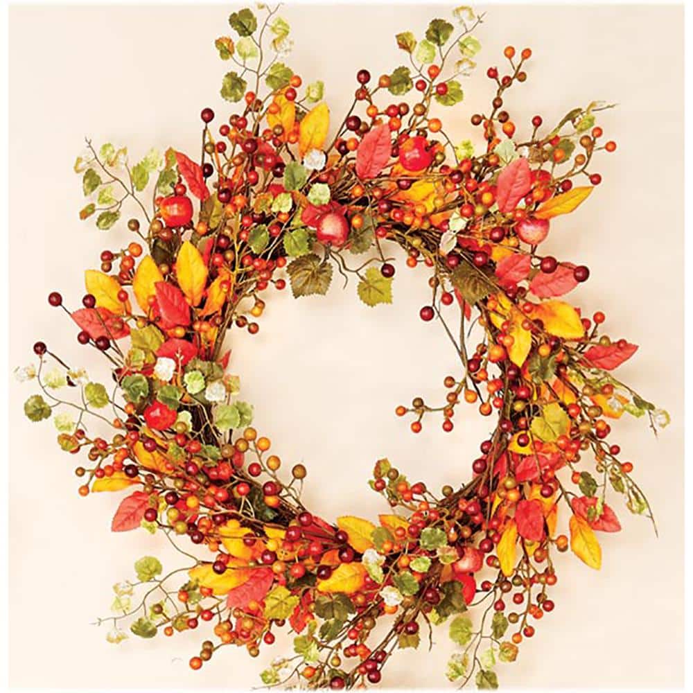 18 in. Artificial Fall Berry Wreath - Hercitys