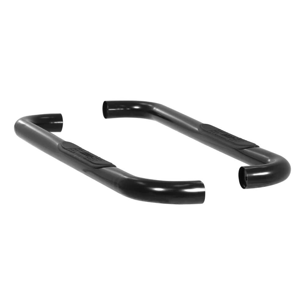 3-Inch Round Black Steel Nerf Bars, No-Drill, Select Ford F-150 - Hercitys