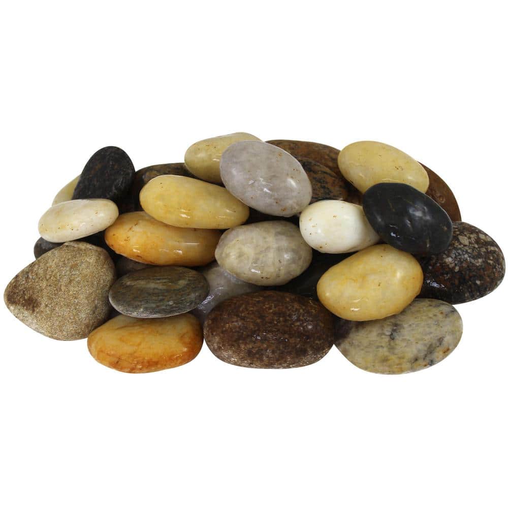 1 in. to 3 in. 30 lbs. Mixed River Pebbles - Hercitys