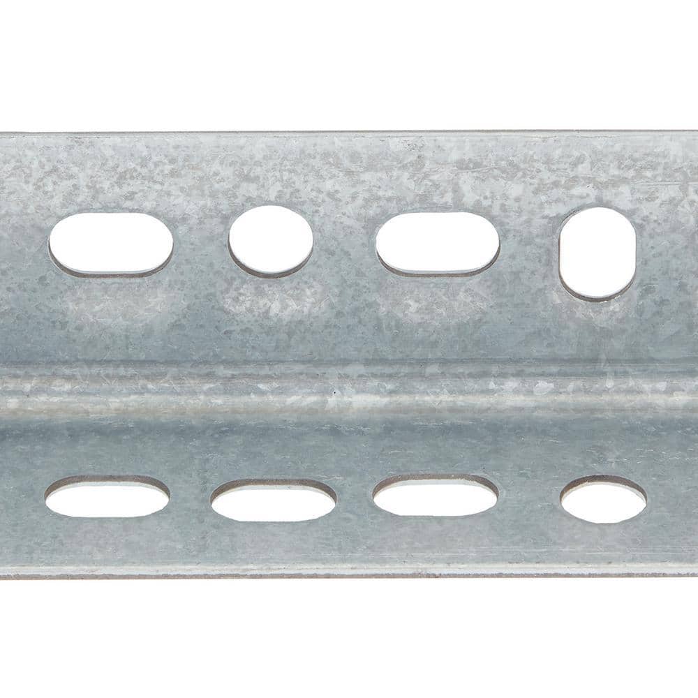 1-1/2 in. x 8 ft. – 14 Gauge Thick Zinc Plated Slotted Steel Angle - Hercitys