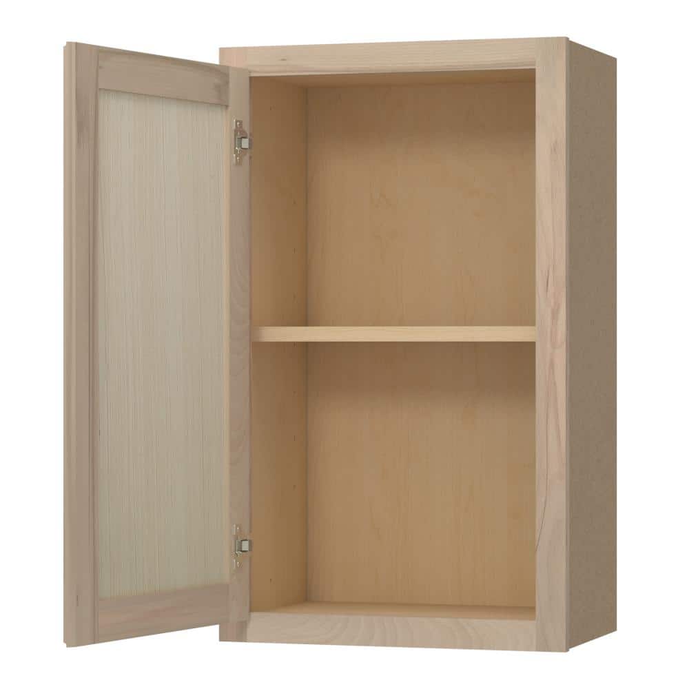 18 in. W x 12 in. D x 36 in. H Assembled Wall Kitchen Cabinet in Unfinished with Recessed Panel - Hercitys